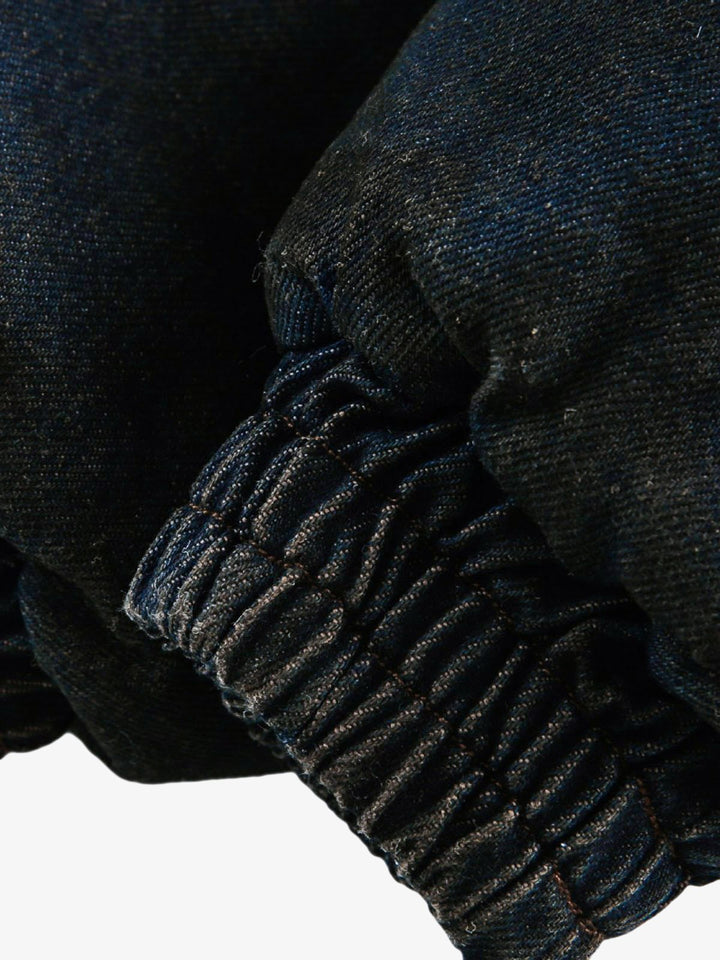 Thesupermade Washed Denim Fur Hooded Jacket - 2265