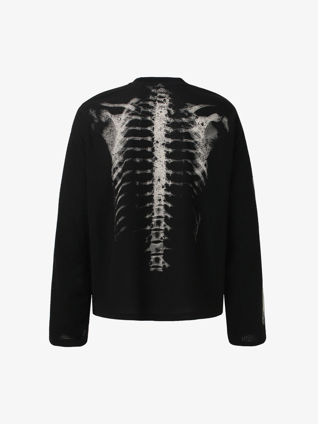 Skeleton Graphic Waffle Sweatshirt – Spooky Halloween Vibes