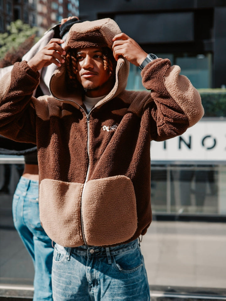 MyGarments - Dark & Light Brown Sherpa Ninja Fleece