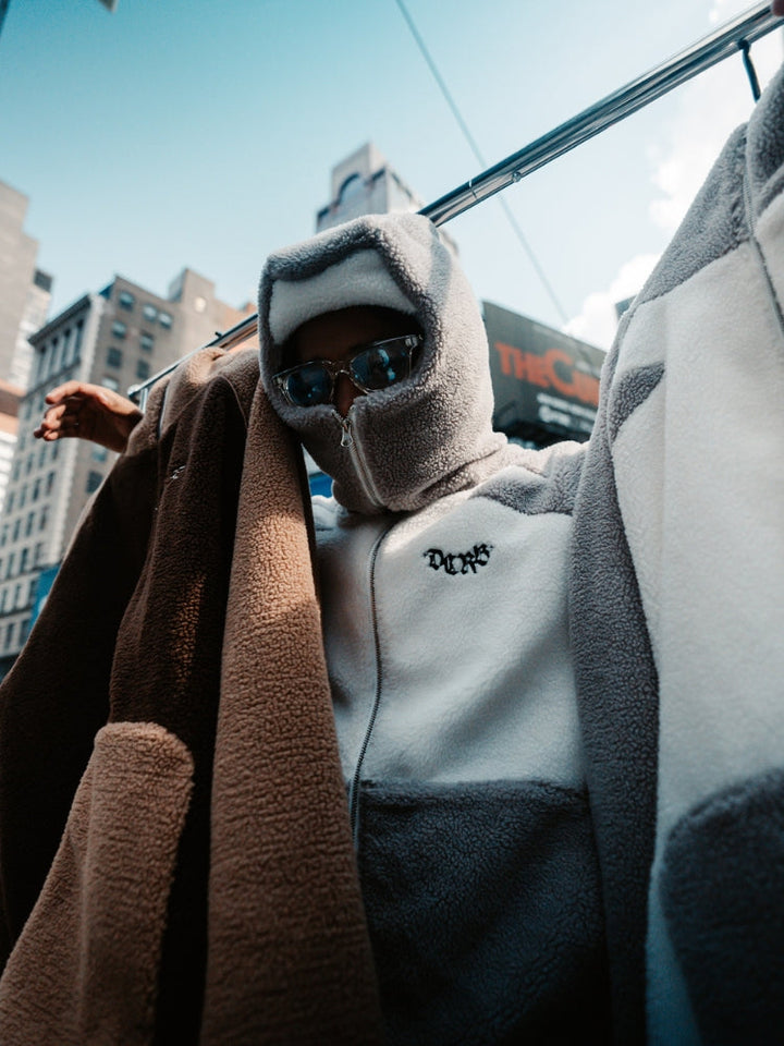 MyGarments - Wolf Grey & White Sherpa Ninja Fleece