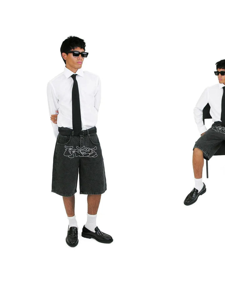 'Frosty' Graphic Jorts