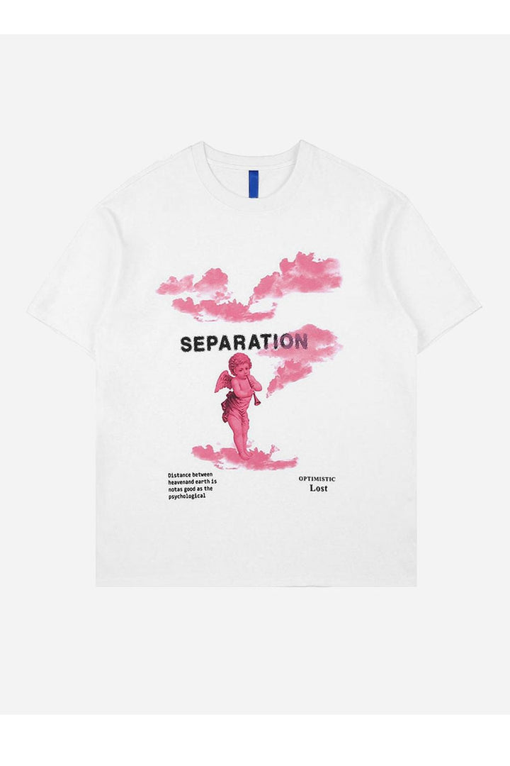 T Shirt With Separation Print