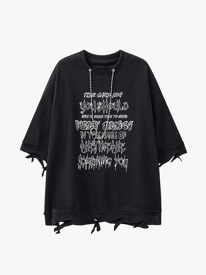 Thesupermade Chain Decorated Oversized T-Shirt - 2278