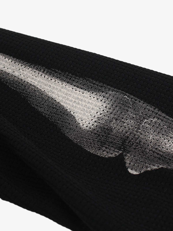 Skeleton Graphic Waffle Sweatshirt – Spooky Halloween Vibes